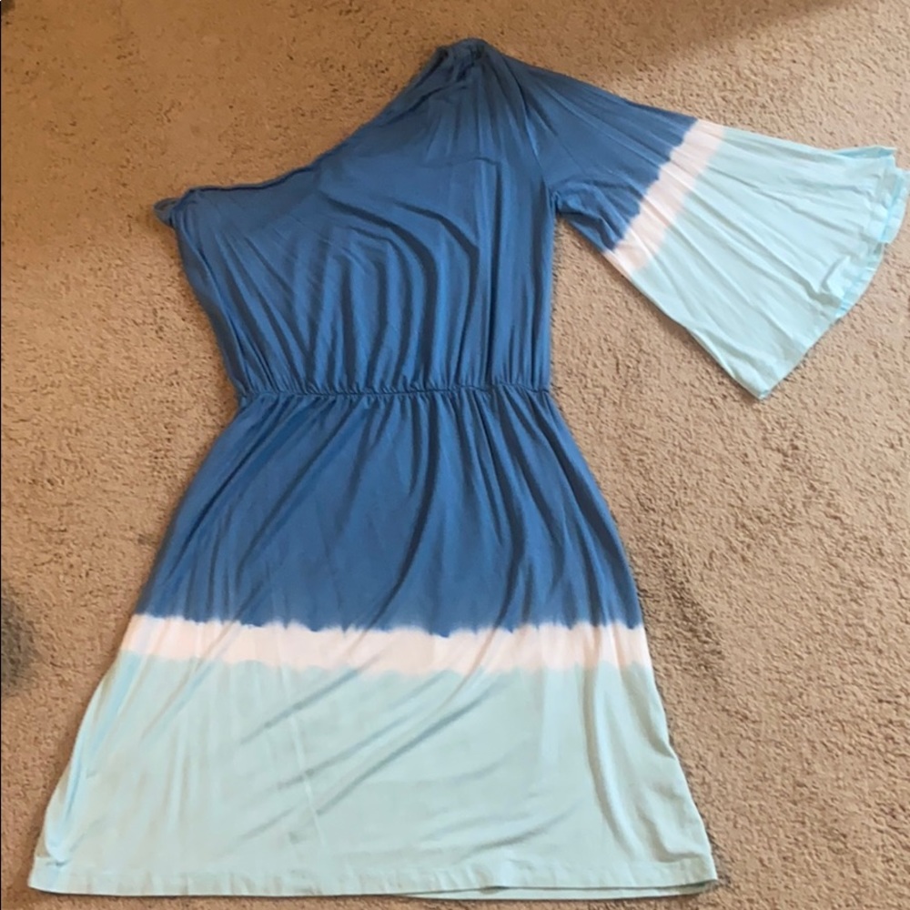 Green dragon one shoulder dress